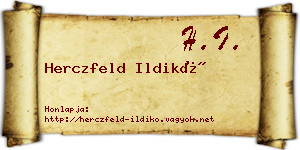 Herczfeld Ildikó névjegykártya